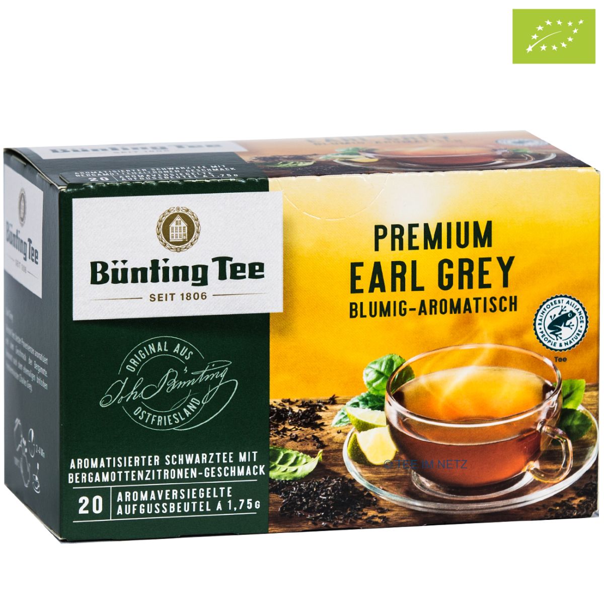 Artikelbild 1 des Artikels “Bünting Tee Schwarzer Tee Premium Earl Grey / Bergamotte 20 x 1.75 g“