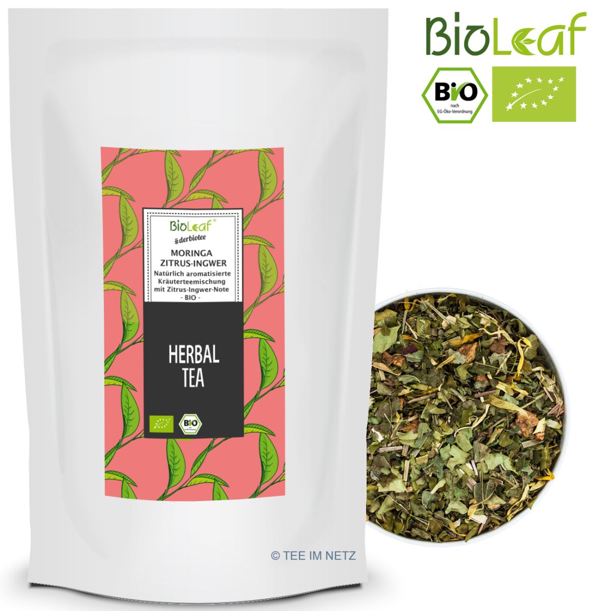 Artikelbild 1 des Artikels “BioLeaf Moringa Zitrone-Ingwer -  BIO 1000 Gramm“