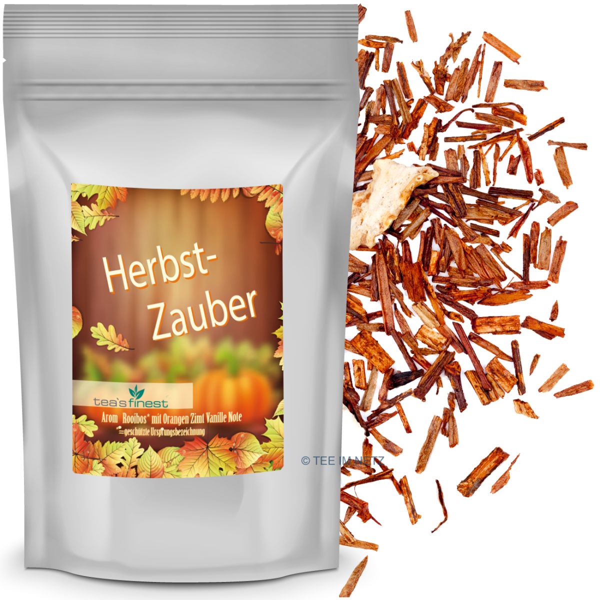 Artikelbild 1 des Artikels “tea`s finest Rooibos* Herbstzauber (Orange-Zimt-Vanille) 100 Gramm“