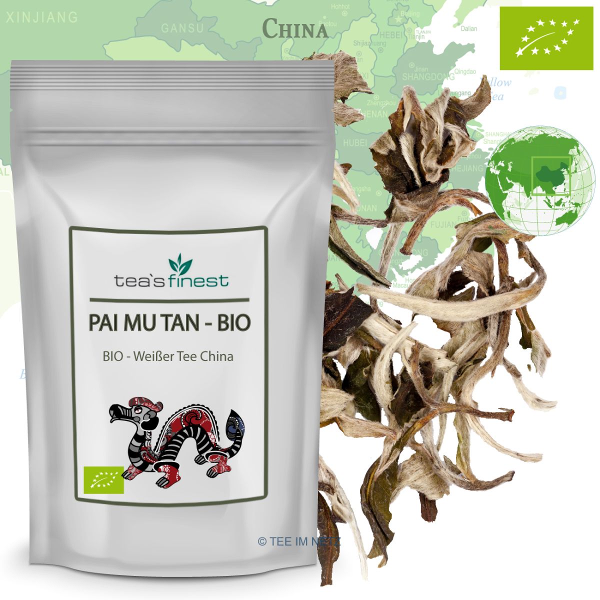 Artikelbild 1 des Artikels “tea`s finest Weißer China Pai Mu Tan - BIO 100 Gramm“