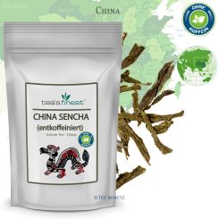 tea`s finest® Grüner Tee China Sencha (entkoffeiniert) 250 Gramm