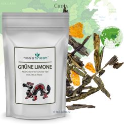 tea`s finest® Grüner Tee Grüne Limone 250 Gramm