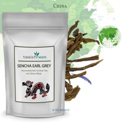 tea`s finest Grüner Tee Sencha Earl Grey 250 Gramm