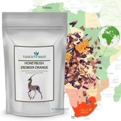 tea`s finest Honeybush Erdbeer Orange 100 Gramm
