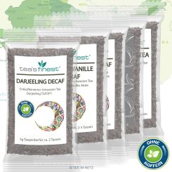 tea`s finest® Probierset 1 Schwarzer Tee entkoffeiniert 5 x 4  Gramm