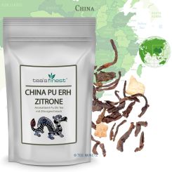 tea`s finest® China Pu Erh Zitrone 250 Gramm