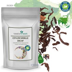 tea`s finest Schwarzer Tee Ceylon Vanille (entkoffeiniert) 100 Gramm