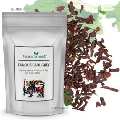 tea`s finest® Schwarzer Tee Famous Earl Grey (FOP Herbst) 250 Gramm