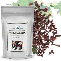 tea`s finest Schwarzer Tee Famous Earl Grey (FOP Herbst) 250 Gramm