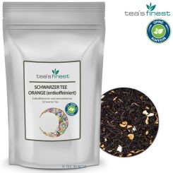 tea`s finest Schwarzer Tee Orange (entkoffeiniert) 100 Gramm