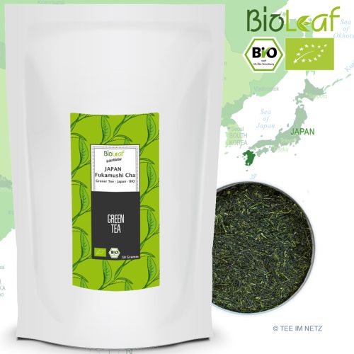 BioLeaf Grüner Tee Japan Fukamushi Cha - BIO 50 Gramm