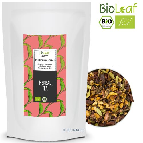 BioLeaf Kräutergewürztee Kurkuma Chai - BIO 100 Gramm