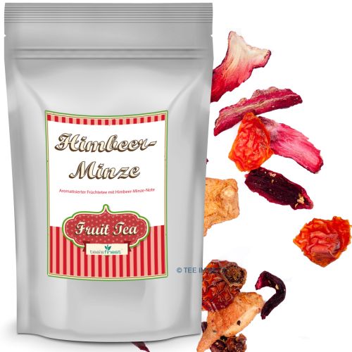 tea`s finest Früchtetee Himbeer-Minze 250 Gramm