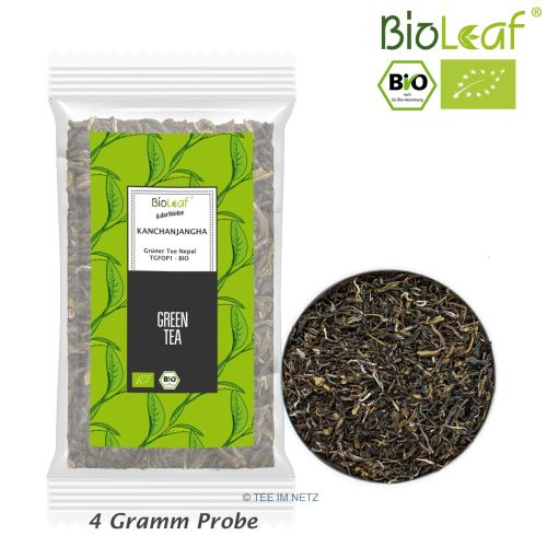 BioLeaf Grüner Tee Nepal TGFOP1 Kanchanjangha - BIO ca. 4 Gramm