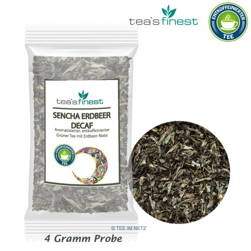 tea`s finest Grüner Tee Sencha Erdbeer (entkoffeiniert) ca. 4 Gramm