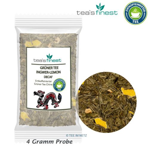 tea`s finest Grüner Tee Ingwer-Lemon (entkoffeiniert) ca. 4 Gramm