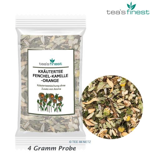 tea`s finest Kräutertee Fenchel-Kamille-Orange ca. 4 Gramm