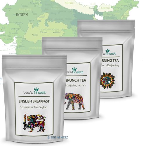 tea`s finest Schwarzer Tee Classic Probierset 3 x 50 Gramm
