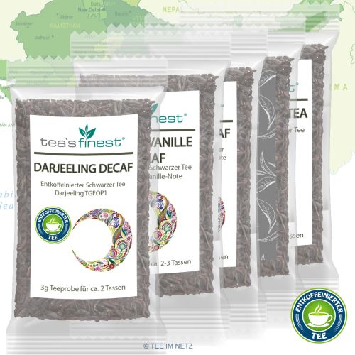 tea`s finest Probierset 1 Schwarzer Tee entkoffeiniert 5 x 4  Gramm