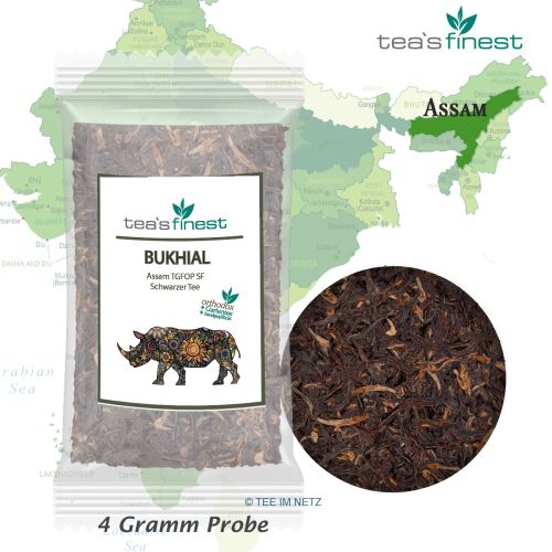 tea`s finest Schwarzer Tee Assam Bukhial TGFOPI Sec. Flush ca. 4 Gramm