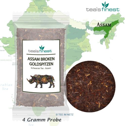 tea`s finest Schwarzer Tee Assam Broken Goldspitzen GFBOP 4 Gramm