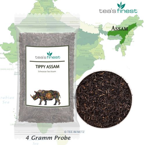 tea`s finest Schwarzer Tee Tippy Assam TGFOP 4 Gramm