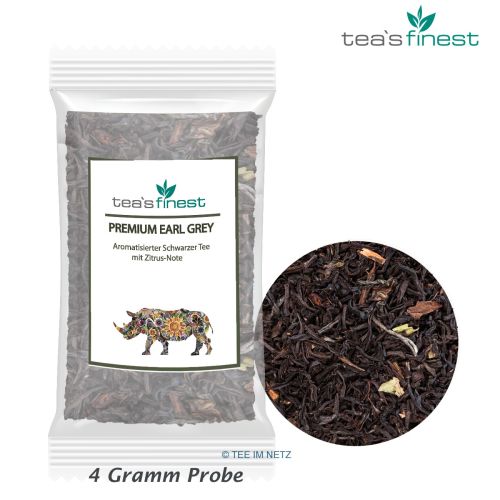 tea`s finest Schwarzer Tee Premium Earl Grey ca. 4 Gramm