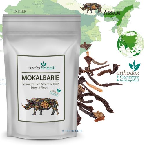 tea`s finest Assam Mokalbarie TGFBOP Second Flush 100 Gramm