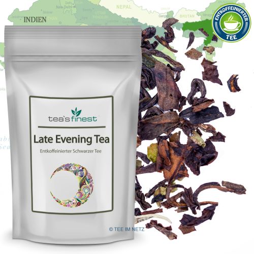 tea`s finest Schwarzer Tee Late Evening Tea entkoffeiniert 1000 Gramm