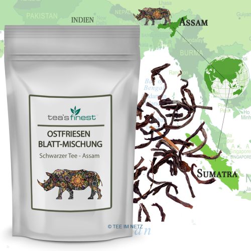 tea`s finest Schwarzer Tee Ostfriesen Blatt-Mischung 1000 Gramm