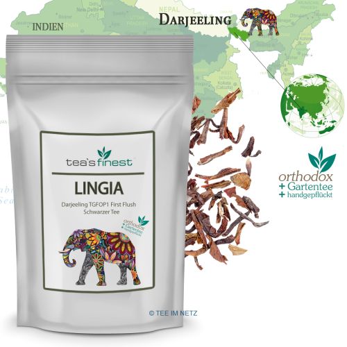 tea`s finest Darjeeling* Lingia TGFOP1  First Flush 250 Gramm