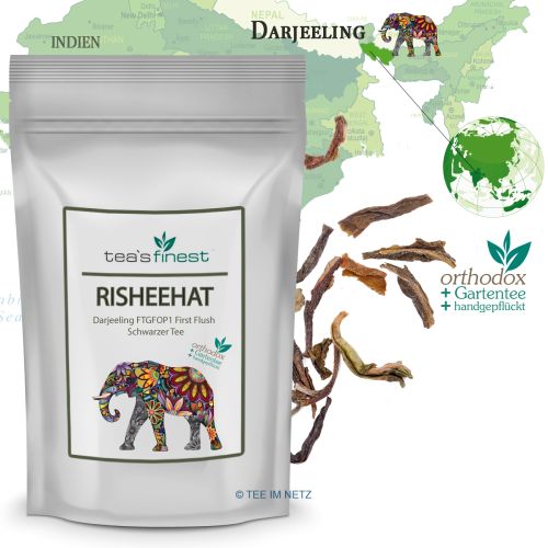 tea`s finest Darjeeling* Risheehat FTGFOP1 First Flush 100 Gramm