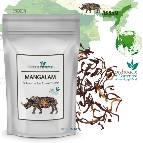 tea`s finest Schwarzer Tee Assam Mangalam TGFOP 100 Gramm