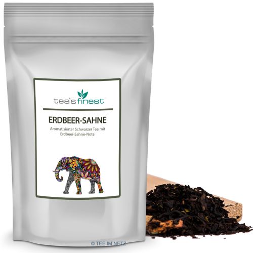 tea`s finest Schwarzer Tee Erdbeer-Sahne