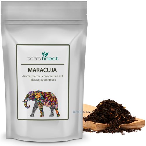 tea`s finest Schwarzer Tee Maracuja 250 Gramm