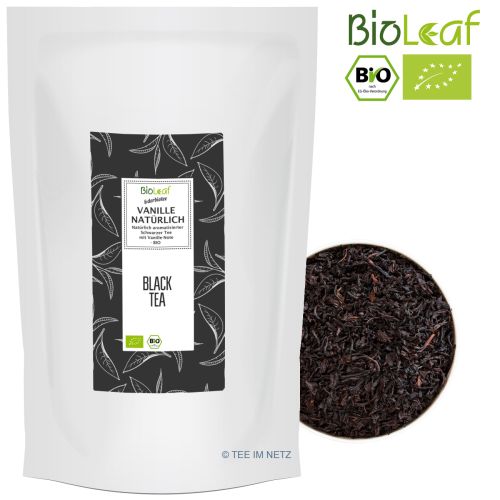 BioLeaf Schwarzer Tee Vanille natürlich - BIO 250 Gramm