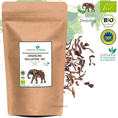 tea`s finest Darjeeling* Mullootar FTGFOP1 First Flush -BIO 100 Gramm
