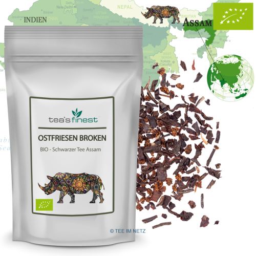 tea`s finest Schwarzer Tee Assam Ostfriesen Broken Tee- BIO 250 Gramm