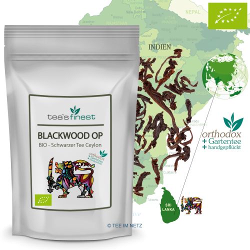 tea`s finest Schwarzer Tee Ceylon Blackwood OP - BIO