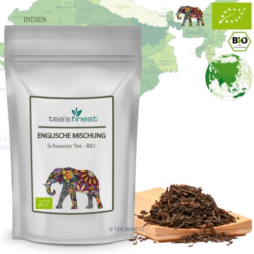 tea`s finest Schwarzer Tee Englische Mischung - BIO 100 Gramm