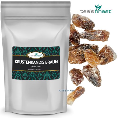 tea`s finest Krustenkandis braun/ Nachfüllbeutel (500 Gramm) 500 Gramm