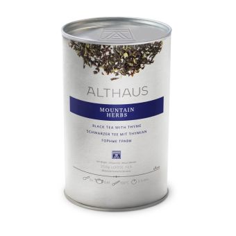 ALTHAUS Schwarzer Tee Mountain Herbs (Thymian) 250 Gramm
