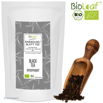 BioLeaf® Schwarzer Tee Darjeeling* Blatt entkoffeiniert-BIO 100 Gramm