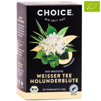 Choice® Weisser Tee Holunderblüte / BIO 20 x 1.8 g