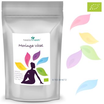 tea`s finest® Moringa Vital (Erdbeer-Mango) / BIO 100 Gramm