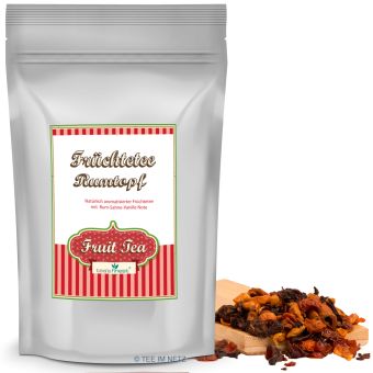 tea`s finest® Früchtetee Rumtopf (Rum-Waldbeer-Sahne) 250 Gramm