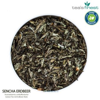 tea`s finest Grüner Tee Sencha Erdbeer (entkoffeiniert) ca. 4 Gramm