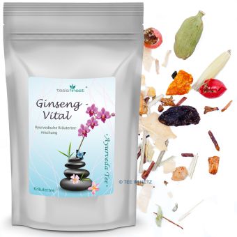 tea`s finest® Ayurvedischer Kräutertee Ginseng-Vital 
