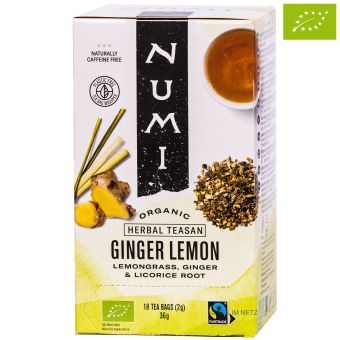 Numi Tee Ginger Lemon (Ingwer Zitrone) - BIO 18 x 2.0 Gramm