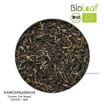 BioLeaf Grüner Tee Nepal TGFOP1 Kanchanjangha - BIO ca. 4 Gramm